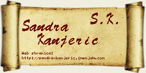 Sandra Kanjerić vizit kartica